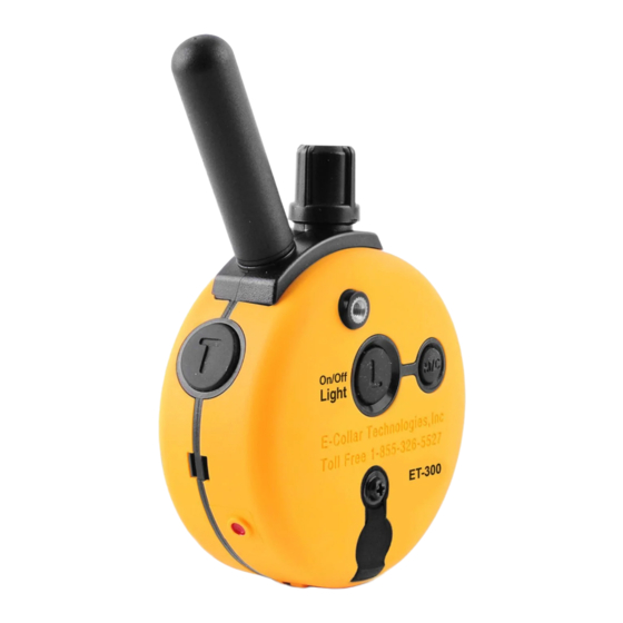 E-Collar Technologies 300 Series Manuals