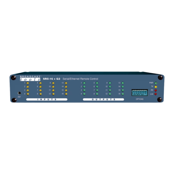 Broadcast Tools SRC-16 G2 Installation And Operation Manual