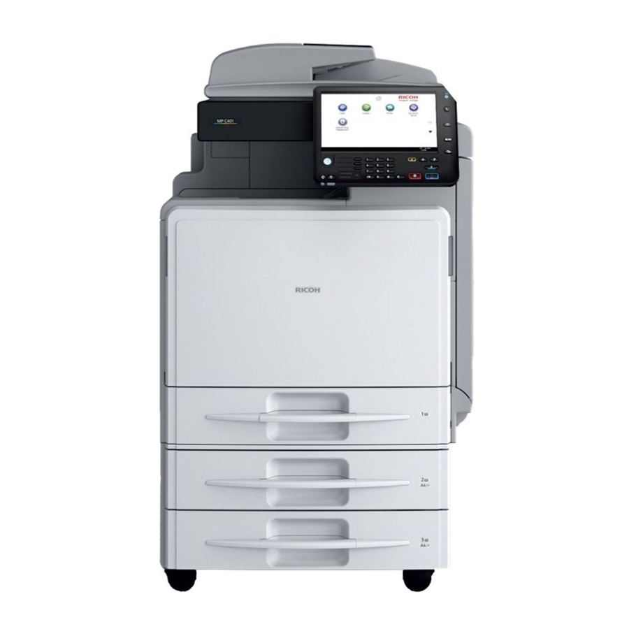 Ricoh MP C401 Series Manual