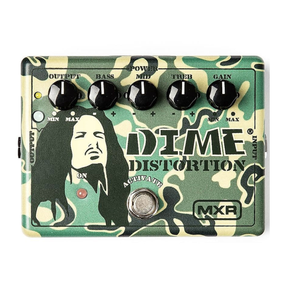mxr DD11 DIME DISTORTION Manual