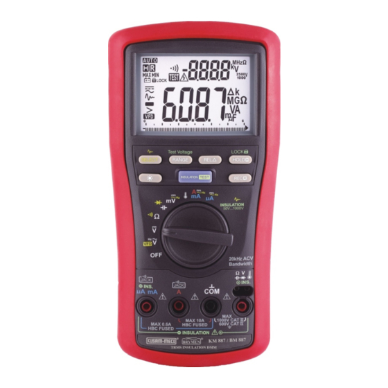 User Manuals: Kusam-meco KM 887 Digital Multimeter
