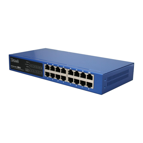Zonet 16 port 10/100 Quick Installation Manual