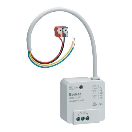 Berker 7534 10 11 Quick Start Manual