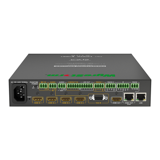 Wyrestorm SW-0501-HDBT Quick Start Manual