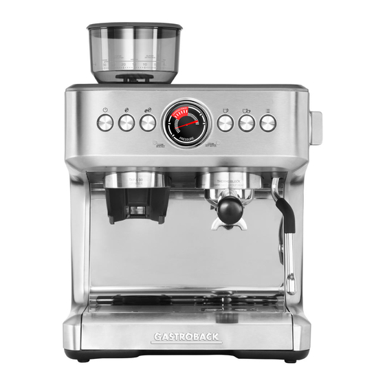 Gastroback DESIGN ESPRESSO ADVANCED DUO Instruction Manual