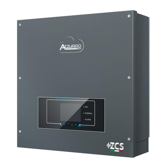 ZUCCHETTI 3PH 3.3K TL-V1 User Manual