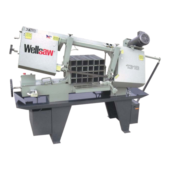 User Manuals: Wellsaw 1118 Horizontal Band Saw