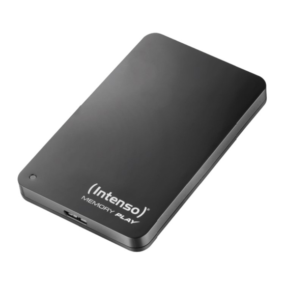 Intenso 2,5“ MEMORY PLAY User Manual