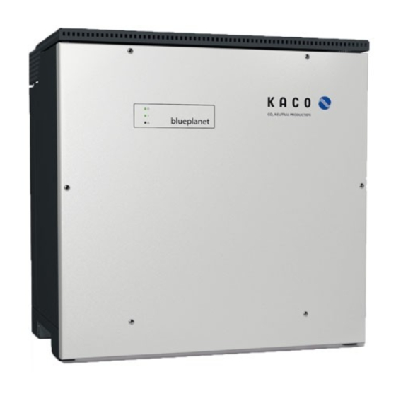 Kaco blueplanet 87.0 TL3 M1 WM OD IIF0 Operating	 Instruction