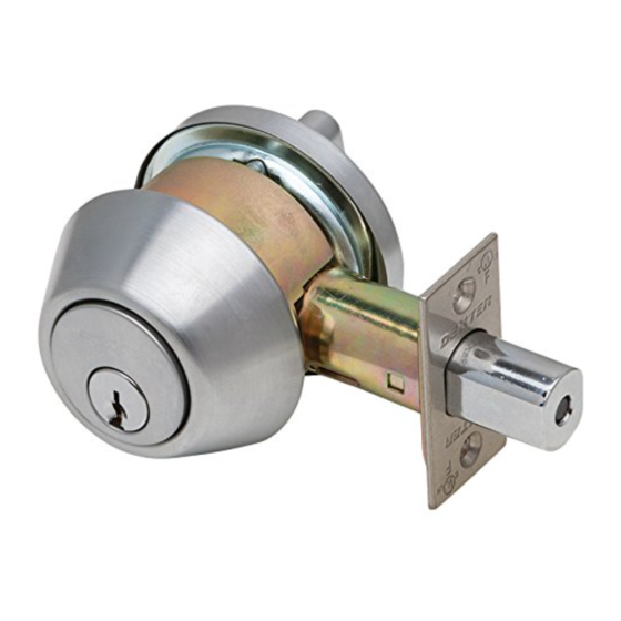 Allegion Dexter DB1000 Deadbolt Standard Instructions For Installation