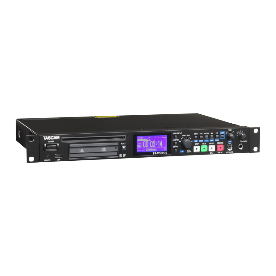 Tascam SS-R100 Release Notes