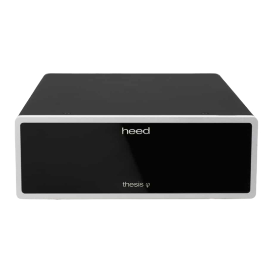 Heed Audio THESIS Quick Start Manual