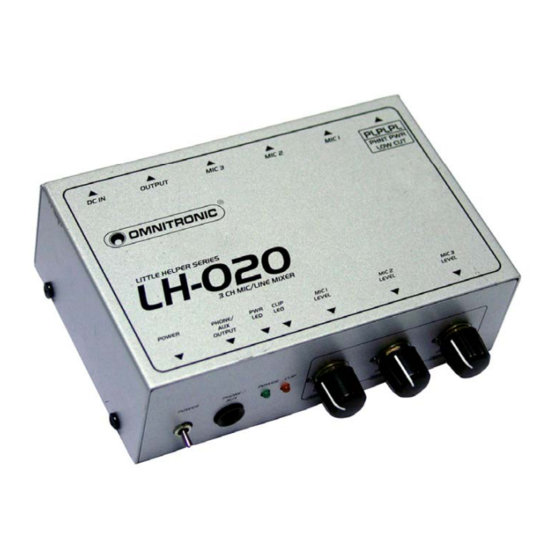 Omnitronic LH-020 User Manual