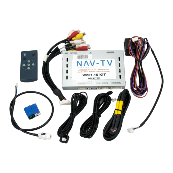 Nav TV W221-10 Kit Install Manual
