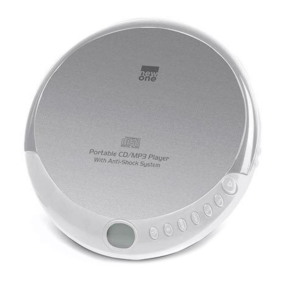New One D900 - Portable MP3/CD Player With Anti-Shock System Manual