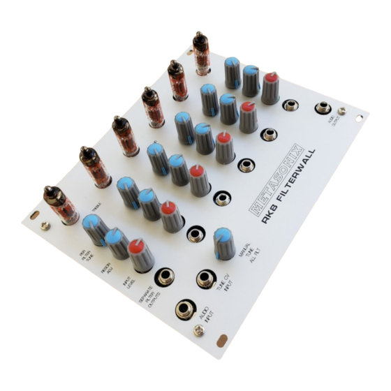 METASONIX RK8 Filterwall Owner's Manual