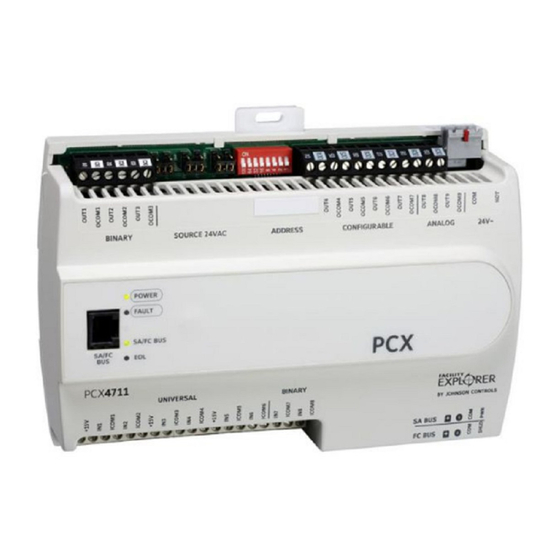 Johnson Controls FX-PCX4711 Series Installation Instructions Manual