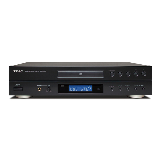 Teac CD-P1260MKII Owner's Manual