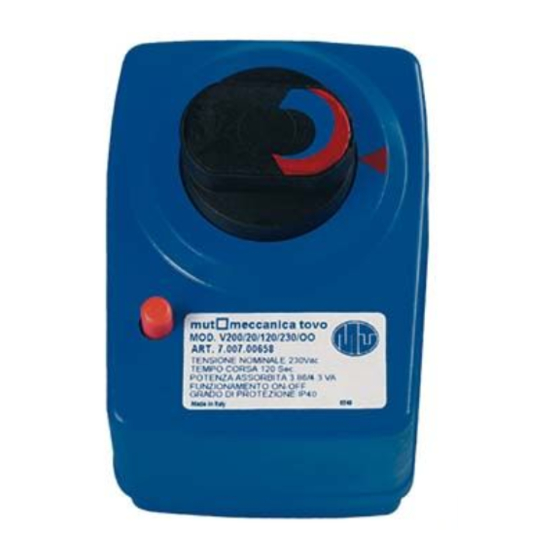 Mut meccanica tovo V200 Series Manual