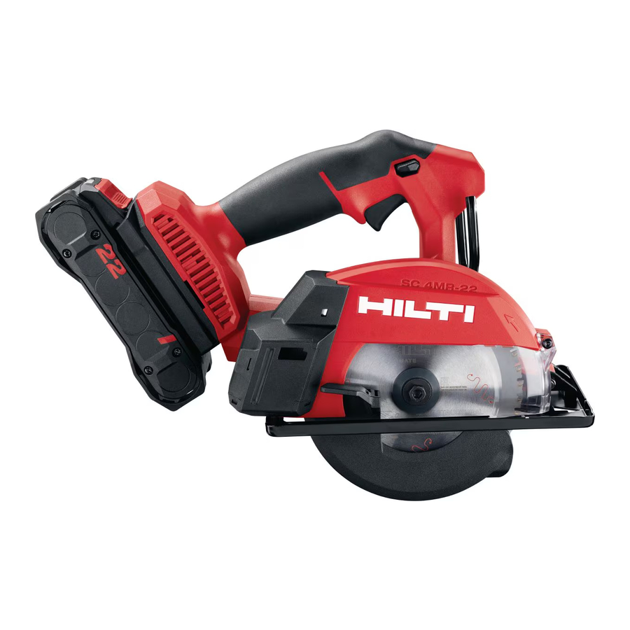 HILTI Nuron SC 4MR-22 - Cordless Circular Saw Manual