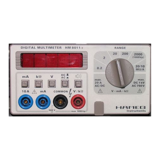 Hameg HM8011-3 Service Manual