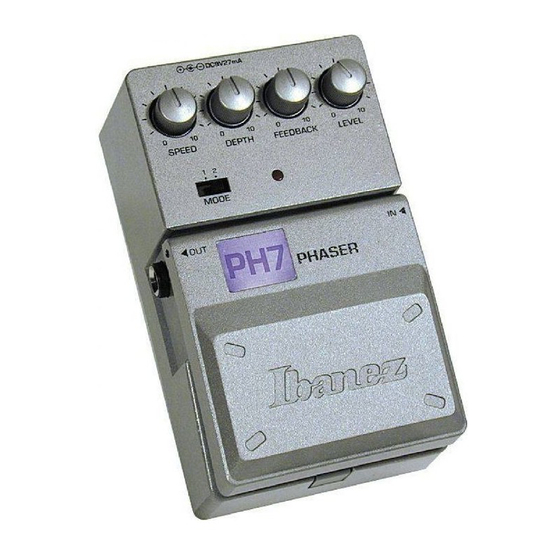 Ibanez Tone-Lok PH7 Owner's Manual
