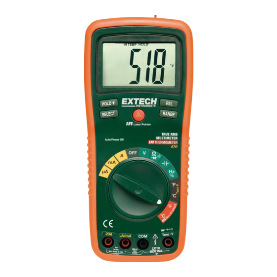 Extech Instruments Extech 470 User Manual