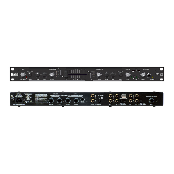Rane MP 2S Operator's Manual
