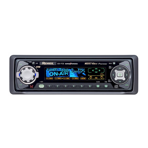 Pioneer DEH-P720 Operation Manual