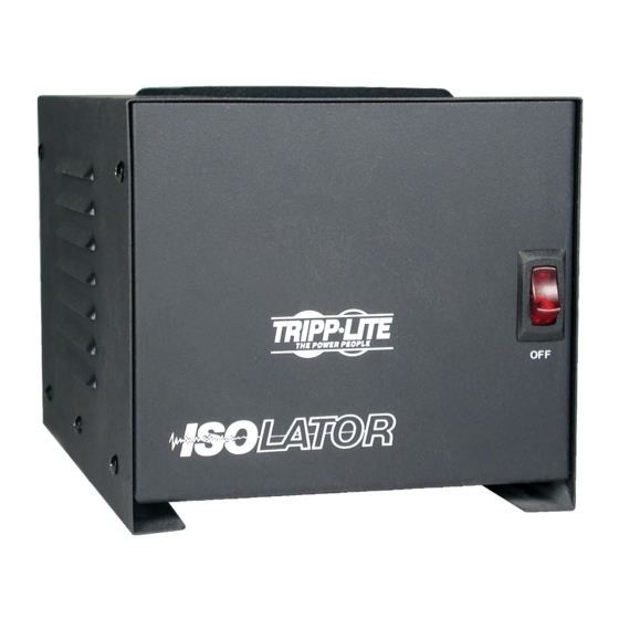 Tripp Lite IS1000 Specification Sheet