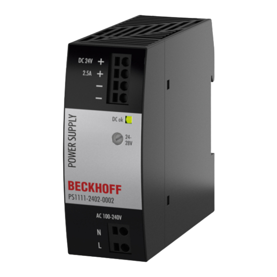 Beckhoff PS1111-2402-0002 Installation Manual