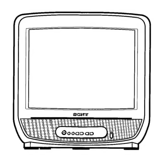 Sony TRINITRON KV-M1450E Service Manual