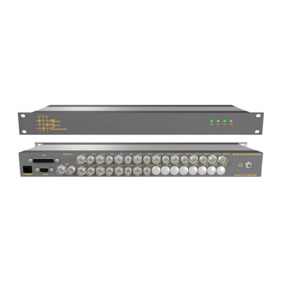 Matrix Switch Corporation MSC-1HD0816S Product Manual