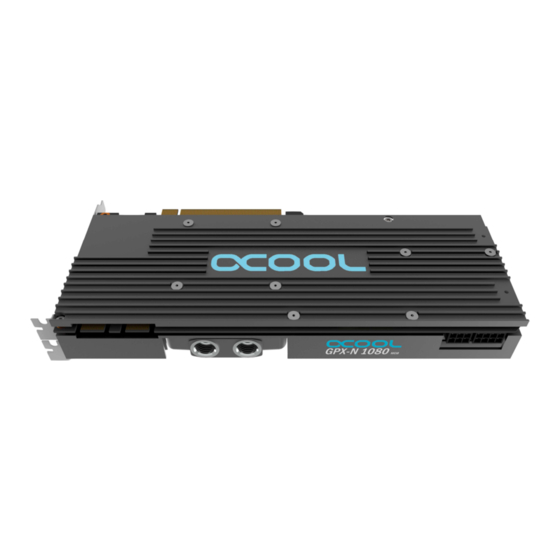 Alphacool GPX-N 1080-M08 Instruction Manual