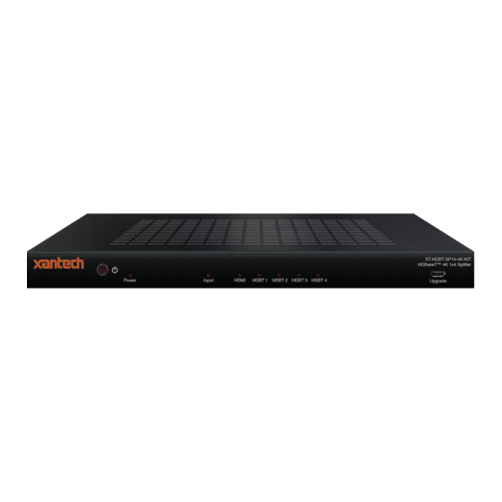Xantech XT-HDBT-SP14-4K-KIT Quick Reference Manual
