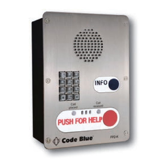 User Manuals: Code Blue CB 1-e Emergency Call Station