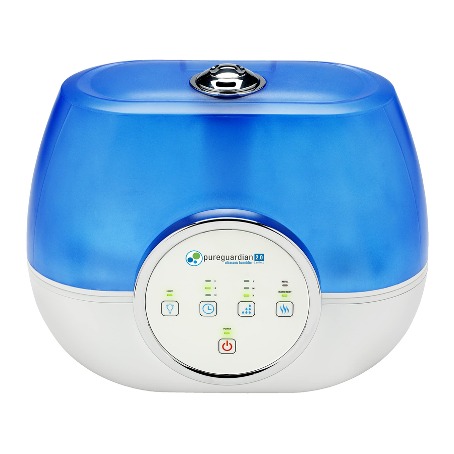 Guardian H4810 - PureGuardian 120-Hour 2-Gallons Ultrasonic Warm and Cool Mist Humidifier Manual