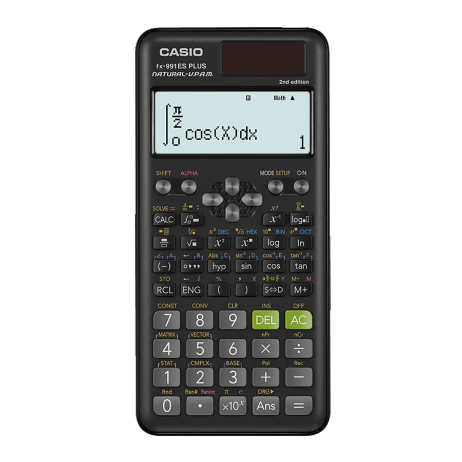 Casio fx-570ES PLUS, fx-991ES PLUS Manual