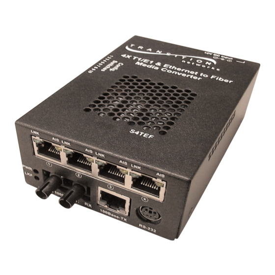 Transition Networks Stand-Alone Media Converter S4TEF10xx-11x User Manual