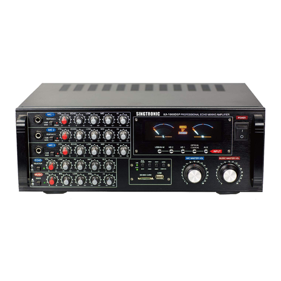 SINGTRONIC KA-1000DSP Karaoke Amplifier Manuals