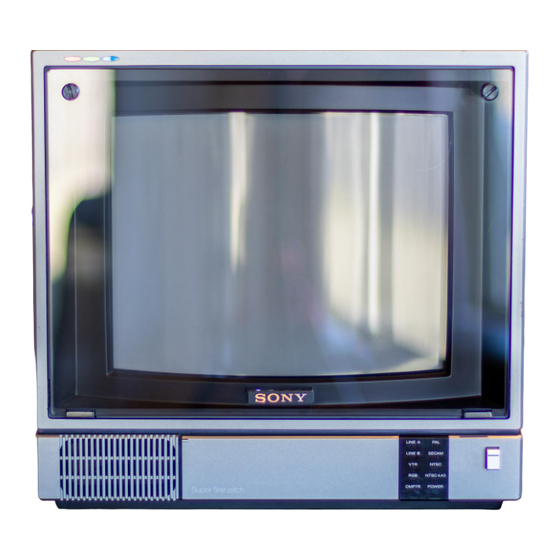 Sony TRINITRON PVM-1271Q Operating Instructions Manual