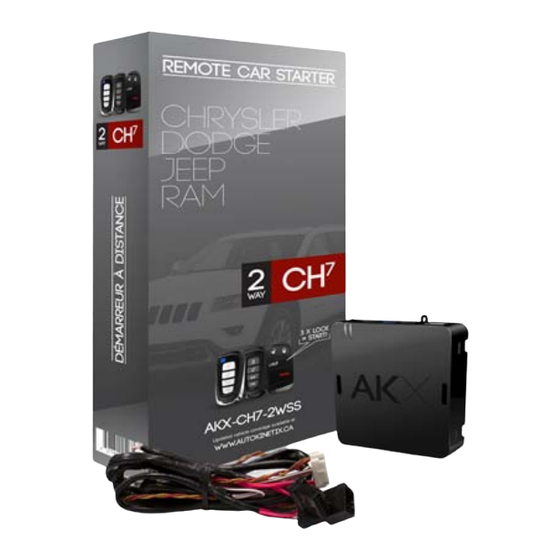 Automotive Data Solutions AKX-CH7-2WSS Install Manual