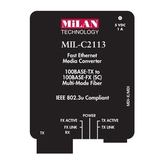 MiLAN MIL-C2113 Series Installation Manual