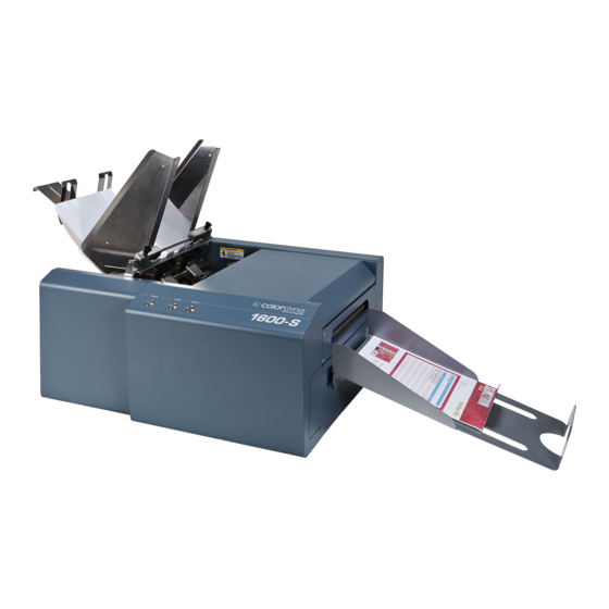 Colordyne  1600-S Quick Start Manual