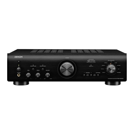 Denon PMA-800NE Quick Start Manual