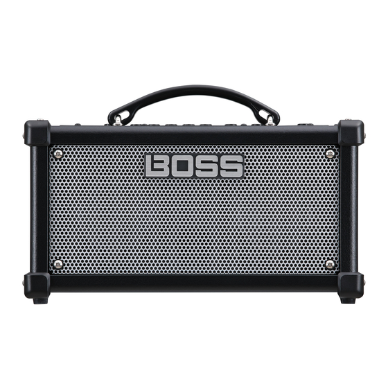 Boss DUAL CUBE BASS LX Manual