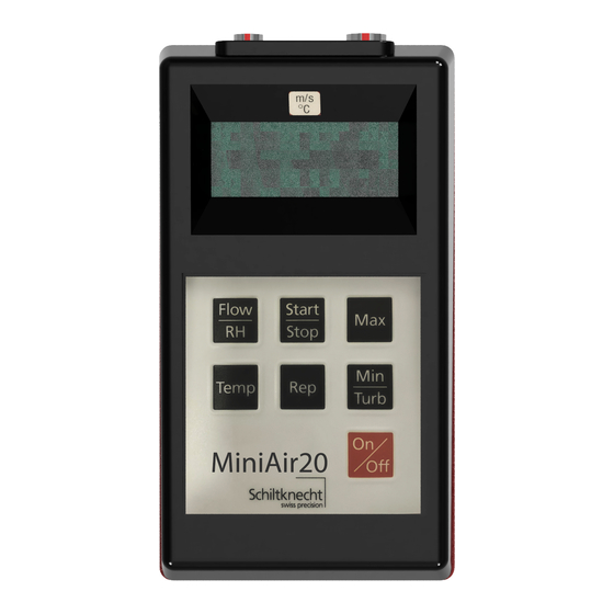 Schiltknecht Messtechnik MiniAir20 Manuals