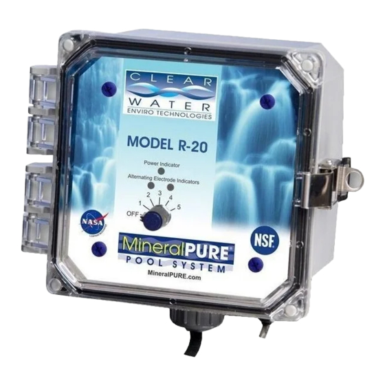 Clear Water MineralPURE R-20 Installation & Care Manual