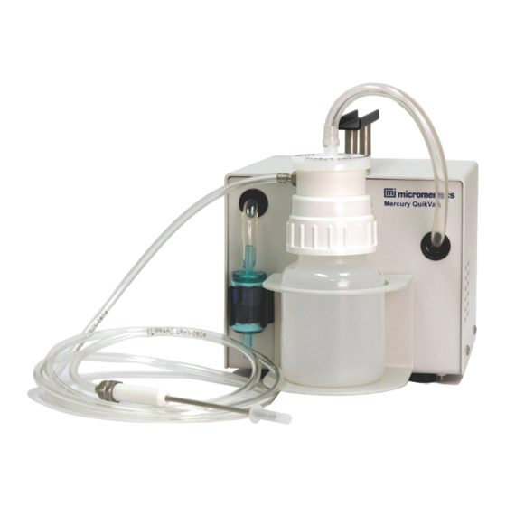 Micromeritics Mercury QuikVac 090 Operator's Manual