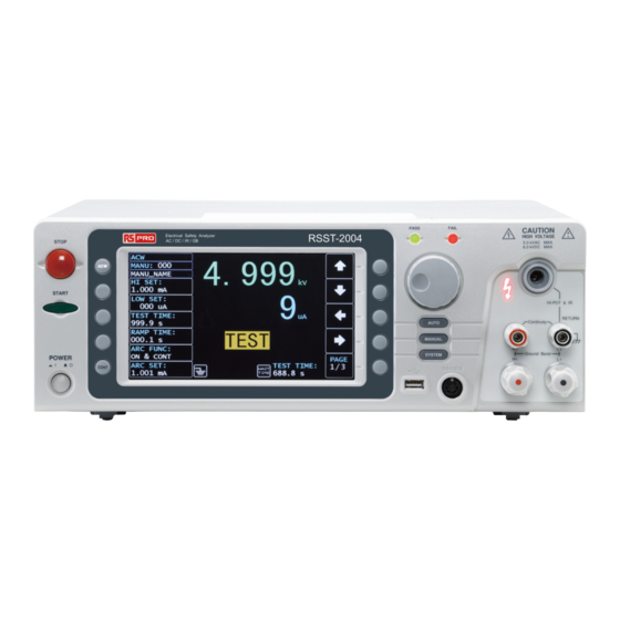 RS PRO RSST-2000 User Manual
